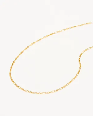 18k Gold Vermeil 19" Mixed Link Chain Necklace