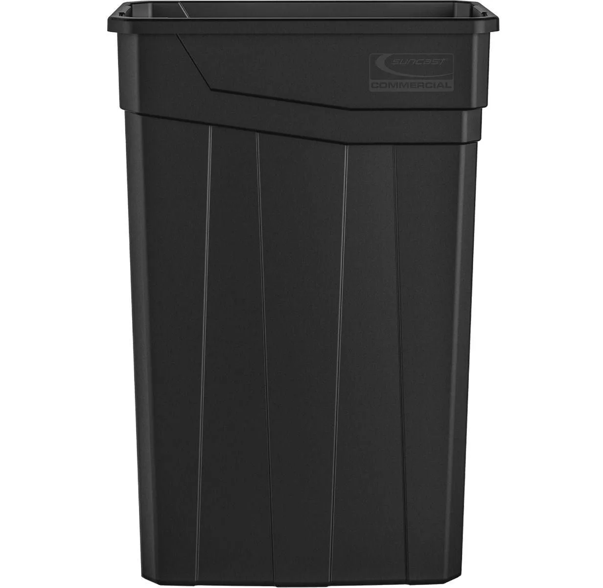 23 Gallon Resin Slim Trash Can - Gray