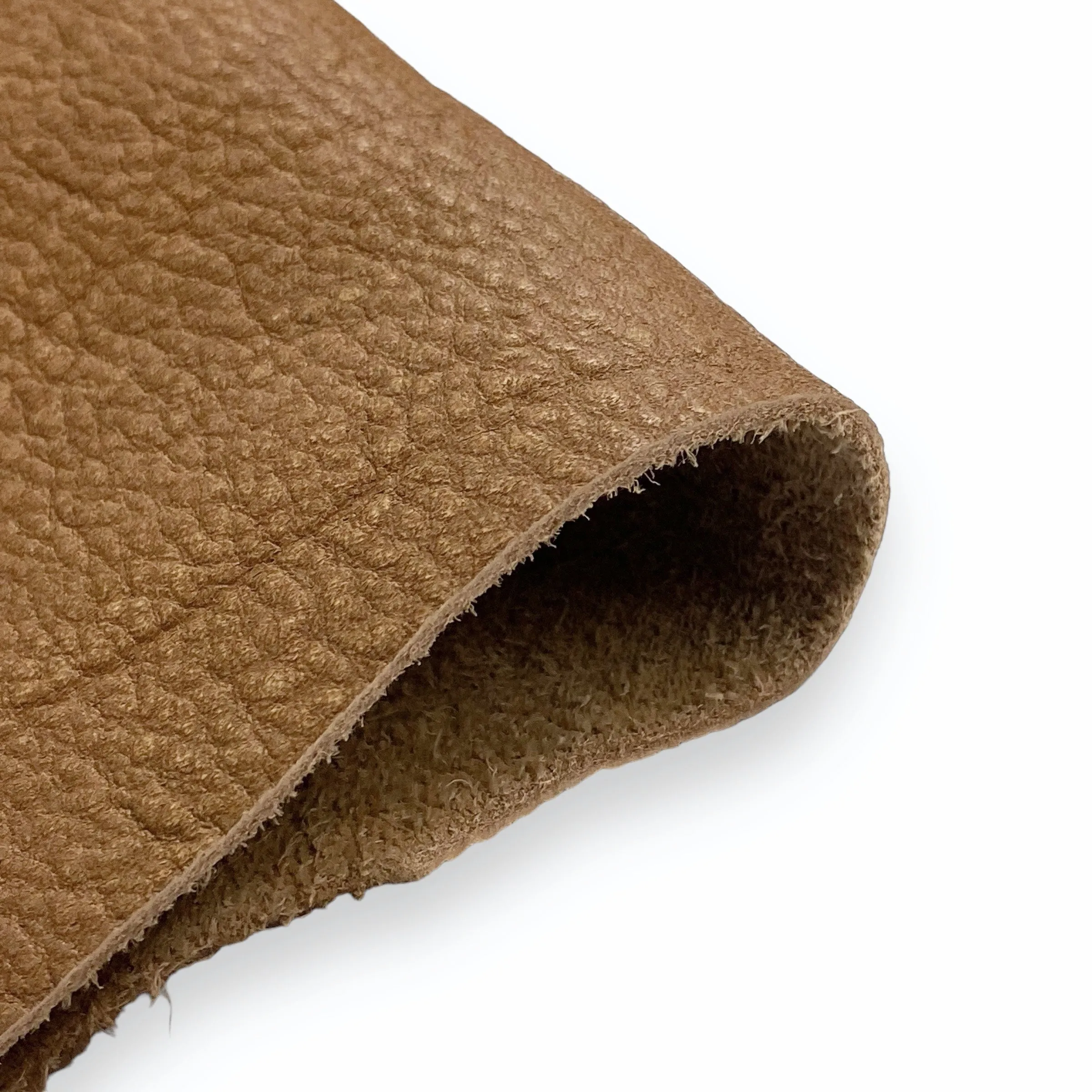 4oz (1.8mm) Pebble Cow Leather - Gingerbread (per square foot)