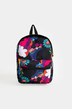 All-Over Floral Print Backpack