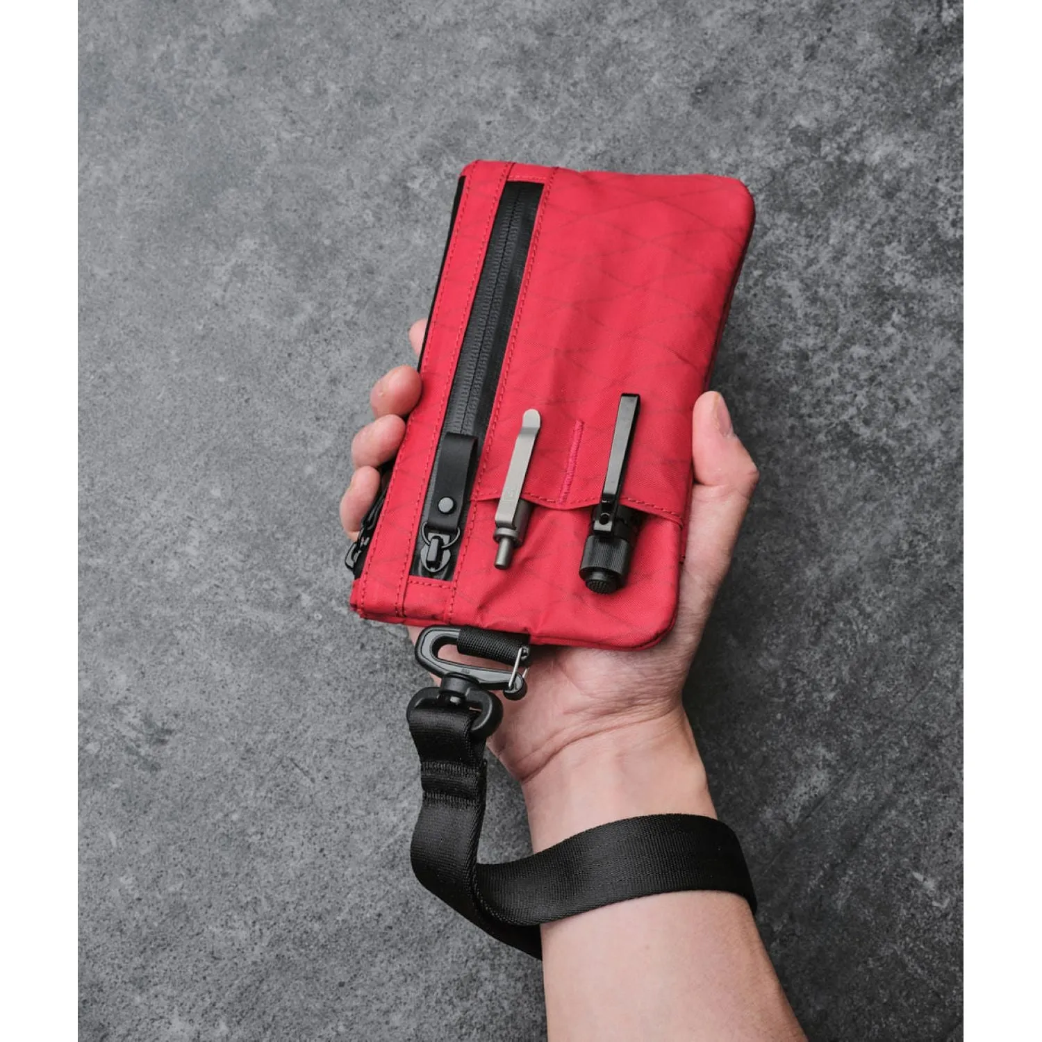 ALPAKA Zip Clutch   Hand Carry Strap