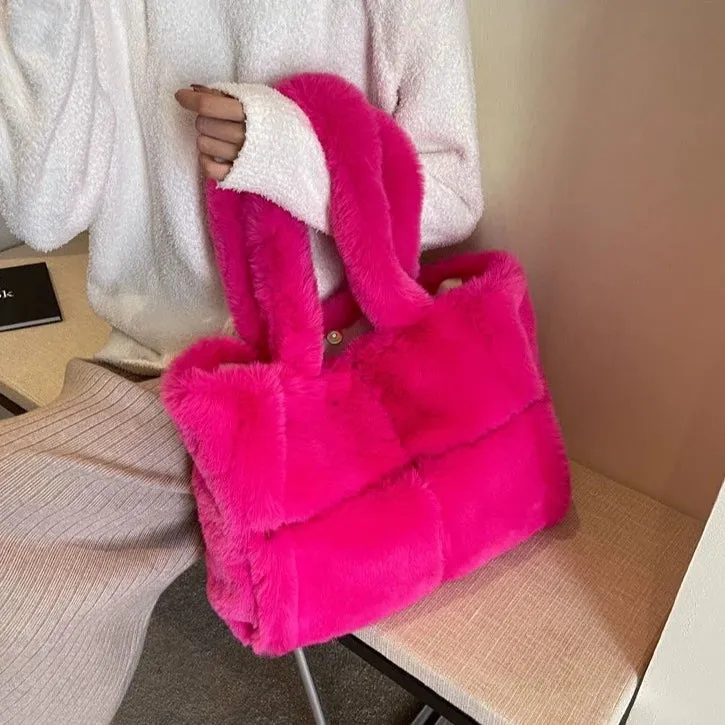 Arden Faux Fur Plush Bag