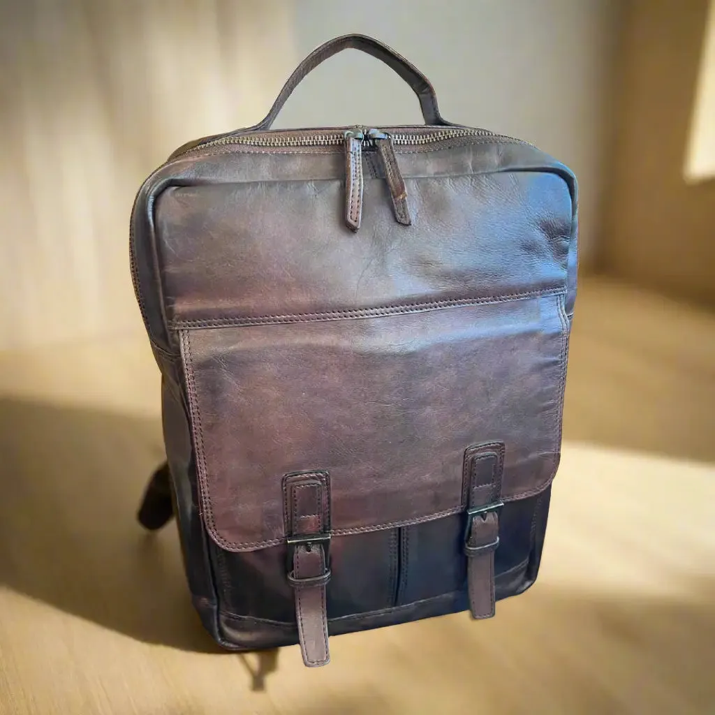 BOL Leather Retro Explorer Backpack