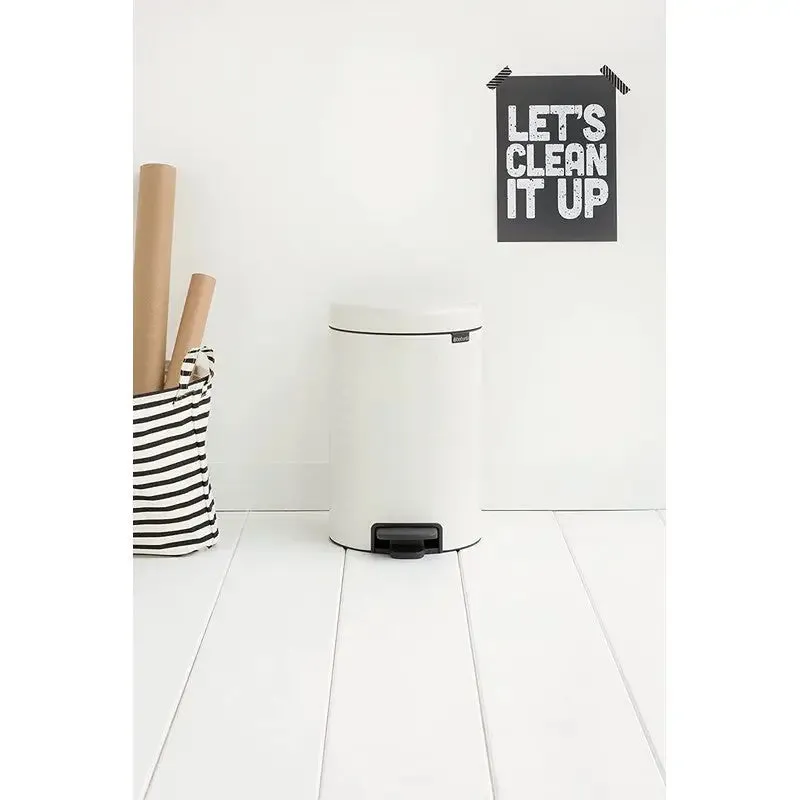 Brabantia NewIcon Pedal Bin 12L - Fresh White