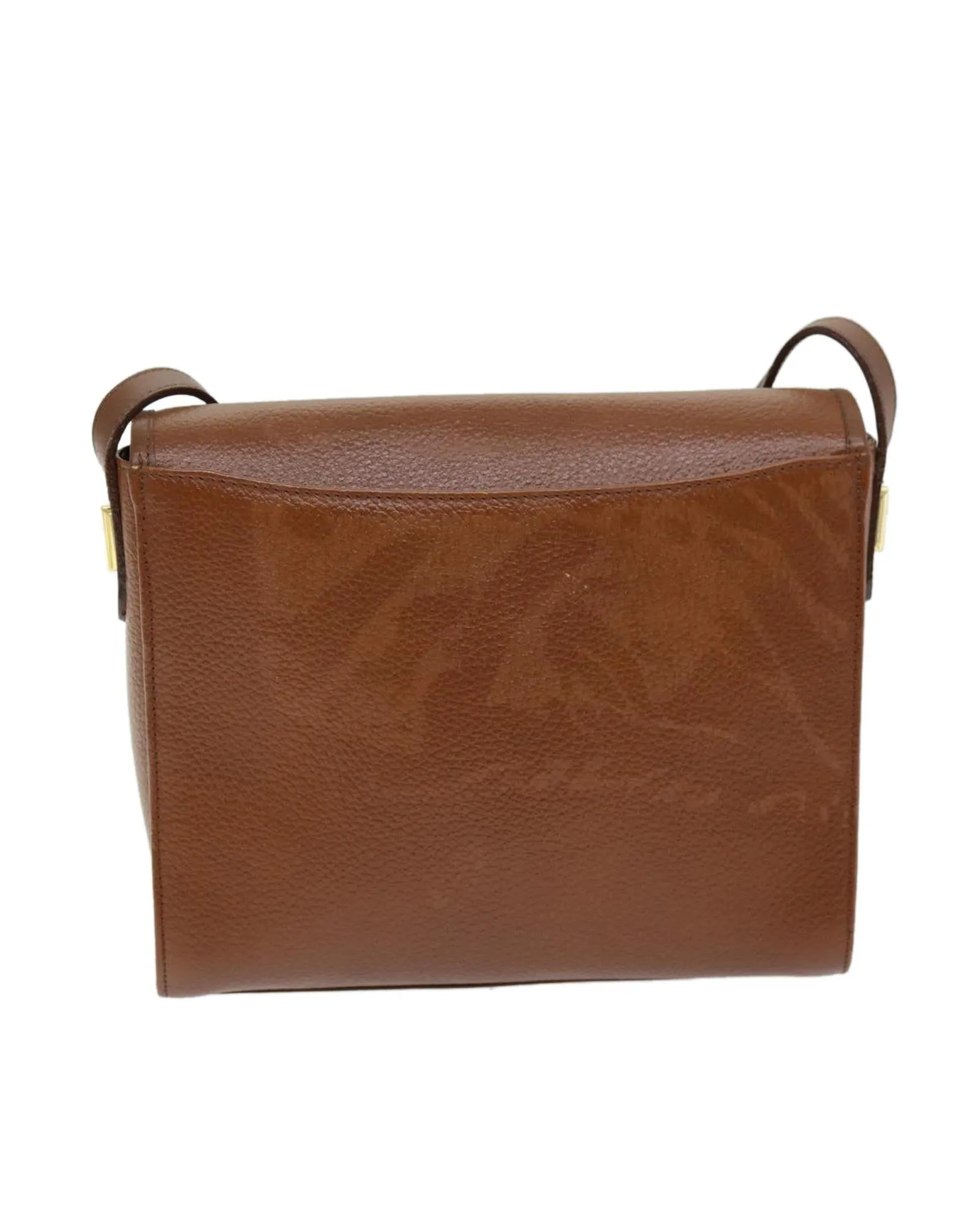 Brown Leather Shoulder Bag by Burberrys