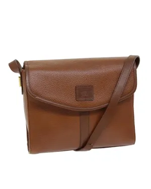 Brown Leather Shoulder Bag by Burberrys