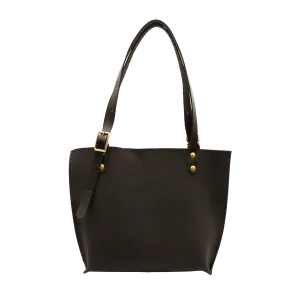 Charlotte Mini Tote in Perforated Noir