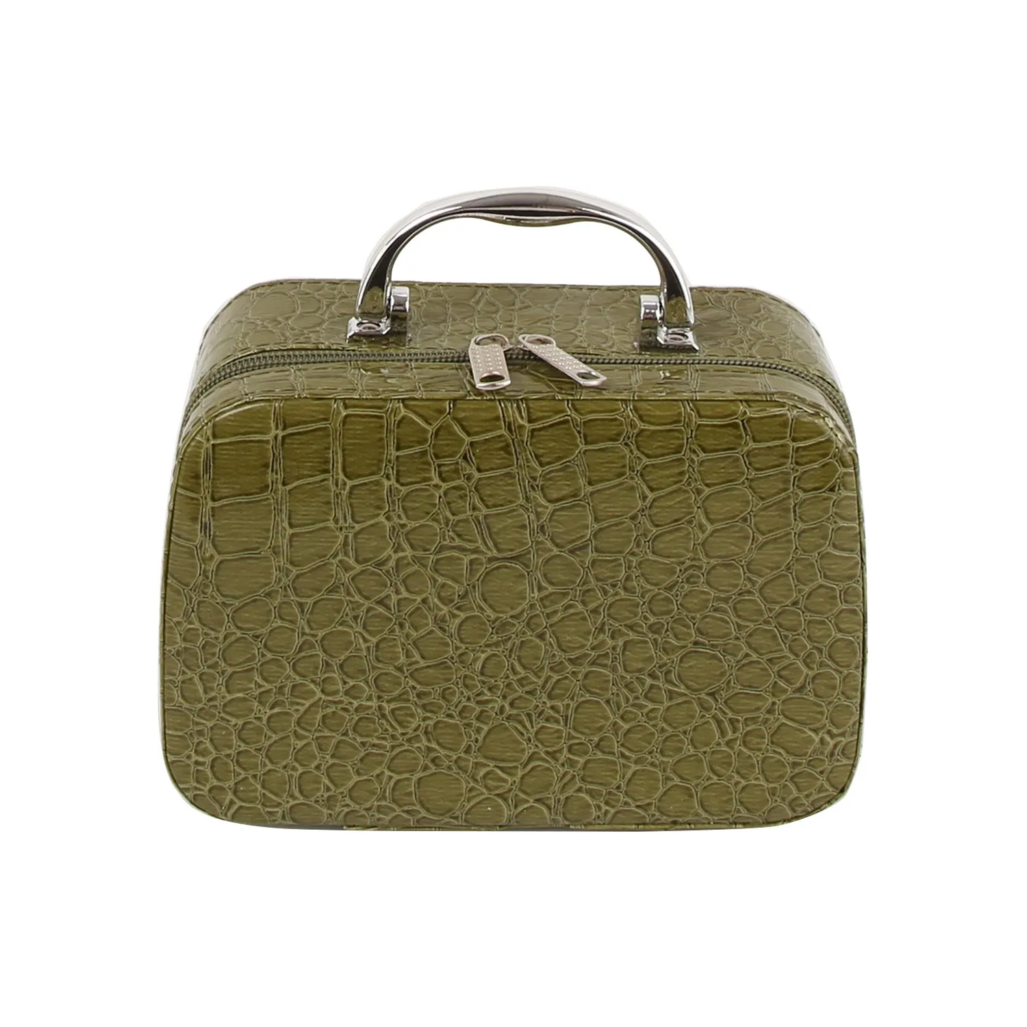 Croc-Embossed Vanity Case