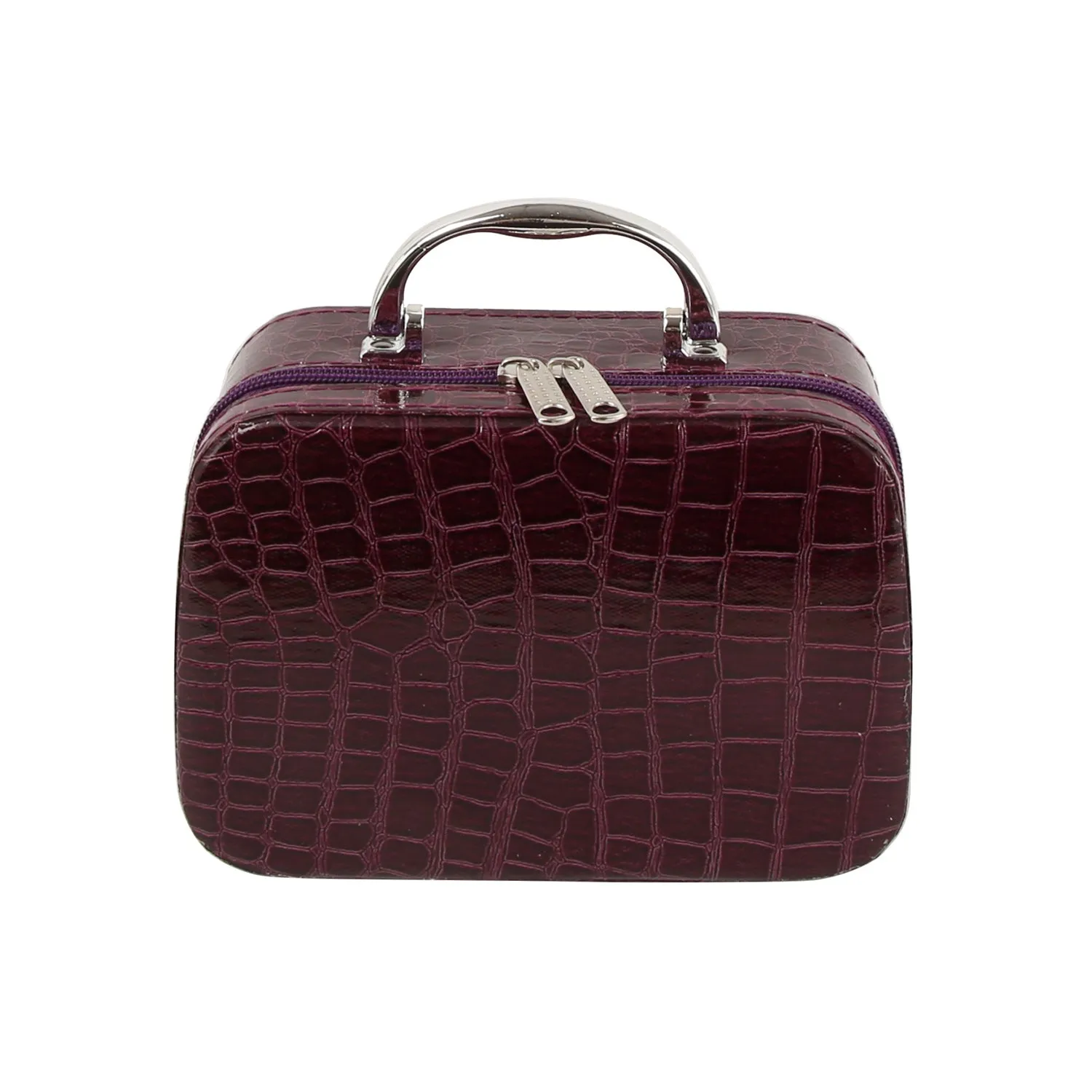 Croc-Embossed Vanity Case