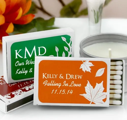 Custom Silhouette White Matchbox Favors