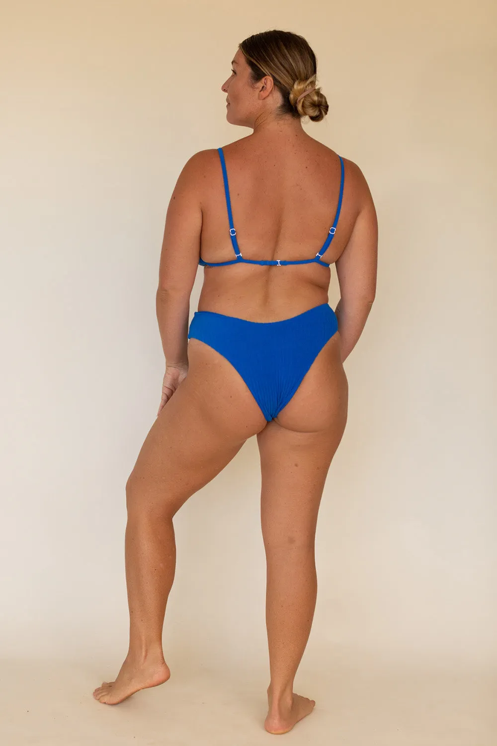 Effortless Swim Mara Bottom in Terry Ribbed Lapis