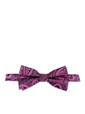 Hot Pink Classic Paisley Bow Tie