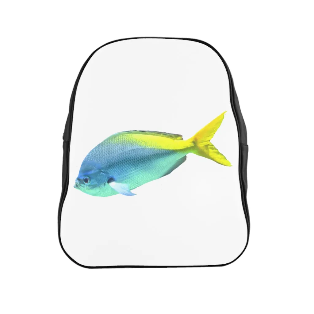 Light Blue and Yellow Fish School Backpack