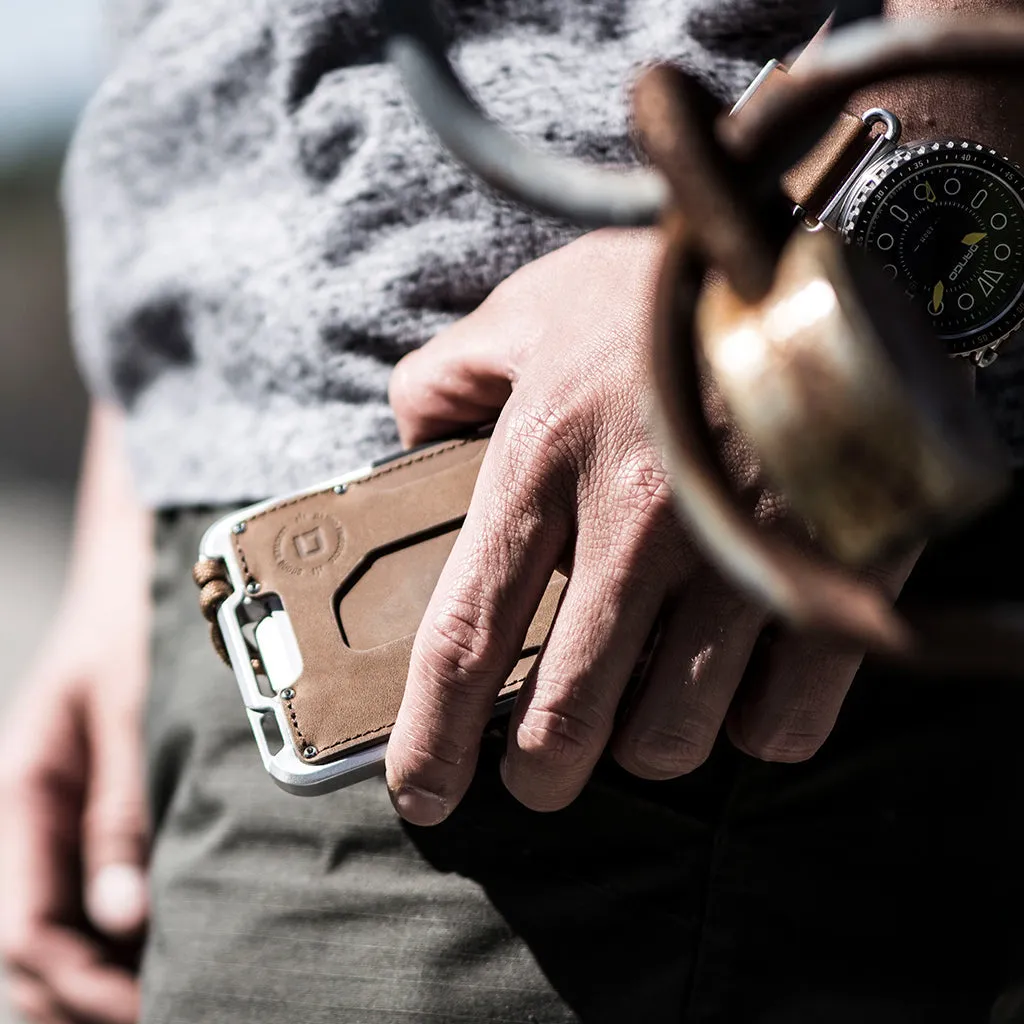 M1 MAVERICK™ TACTICAL WALLET - SINGLE POCKET RAWHIDE LEATHER