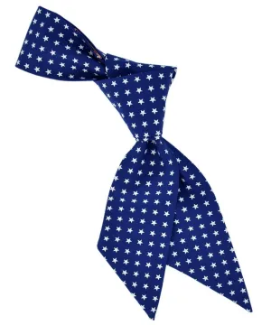 Navy and White Star Pattern Hair Tie