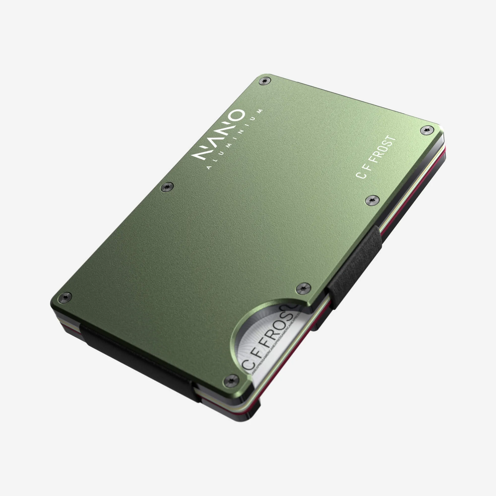 Personalised AirTag Money Clip Wallet (Heritage Green)