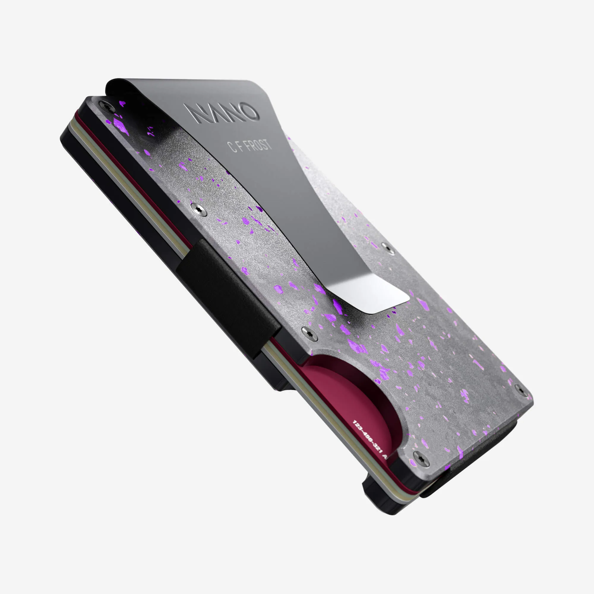 Personalised Money Clip Wallet (Nero/Viola)