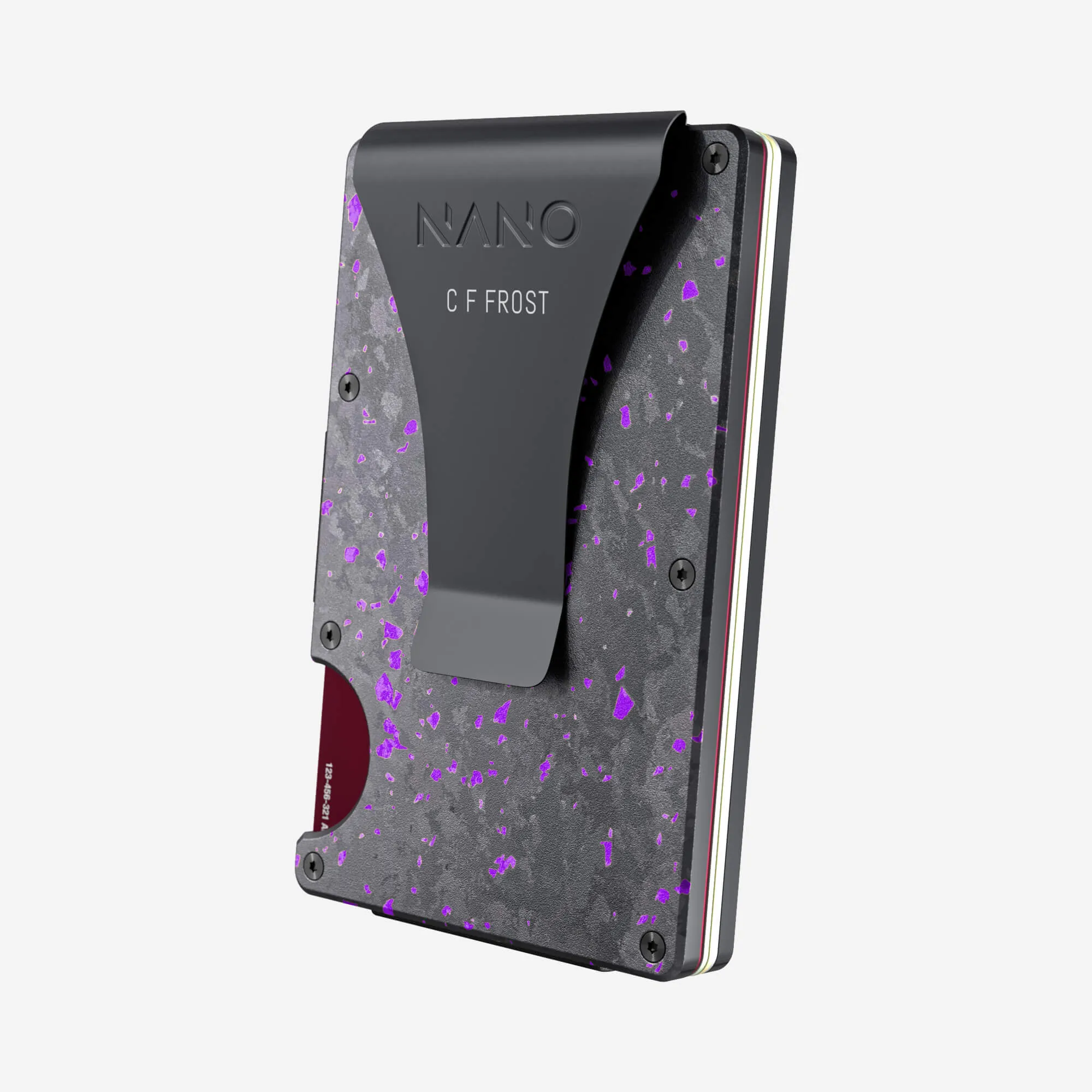 Personalised Money Clip Wallet (Nero/Viola)