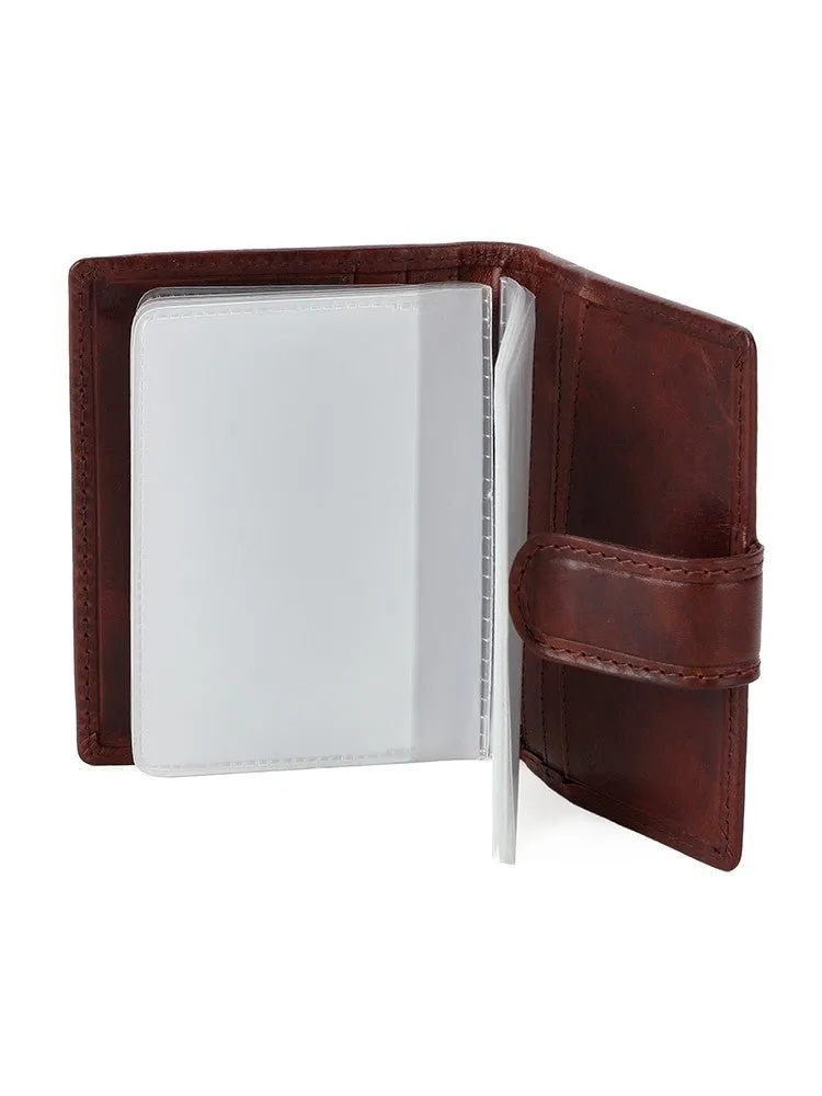 Polo Etosha Leather Card Holder With Tab | Brown