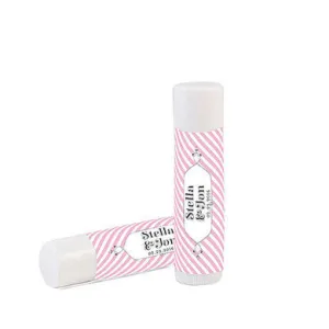 "CANDY STRIPE" PERSONALIZED LIP BALMS (12/pkg)