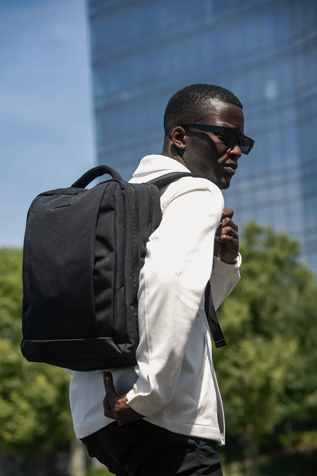 The Collins | 18-In Twill Workbook Backpack with USB Port