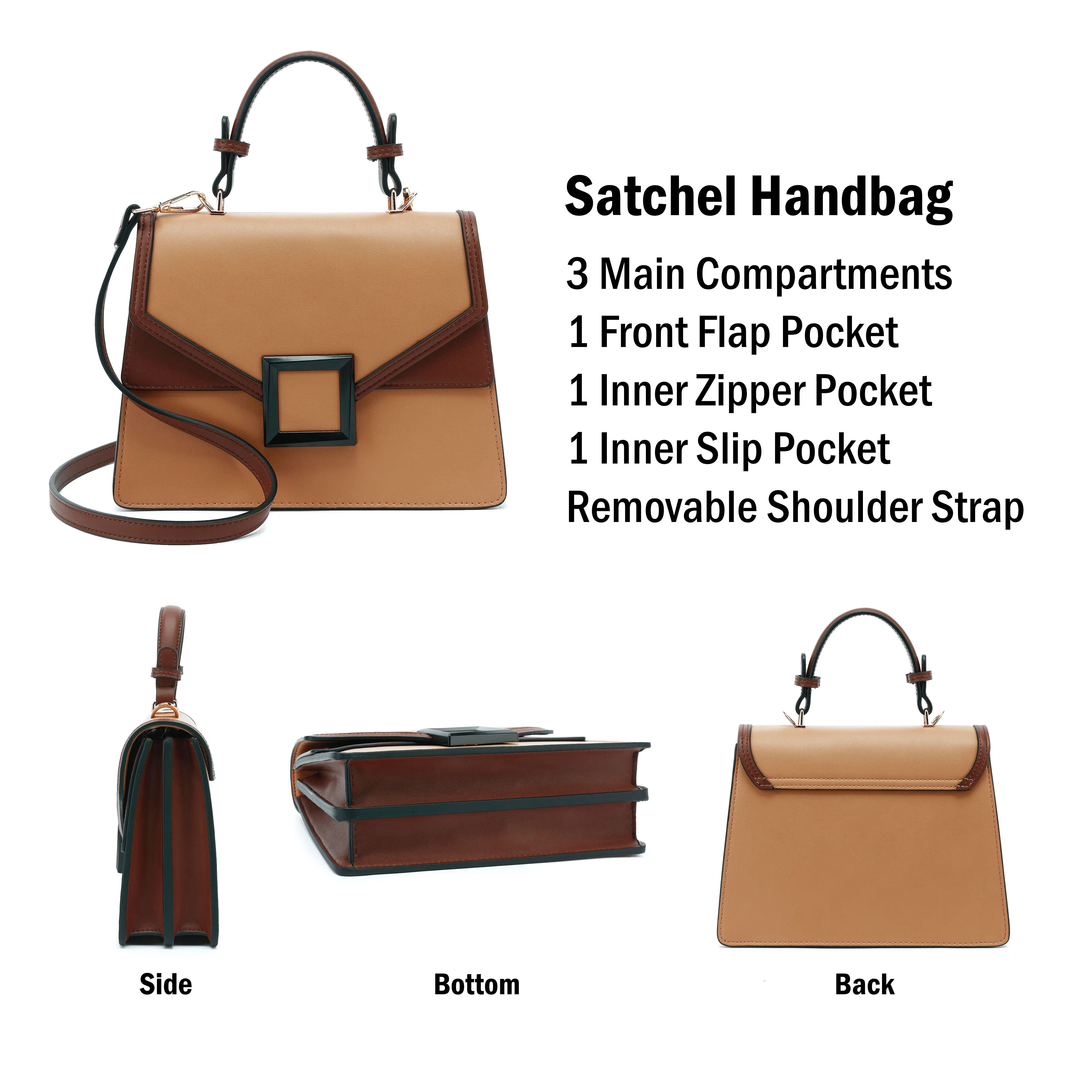 Top Handle Satchel Handbag H2086