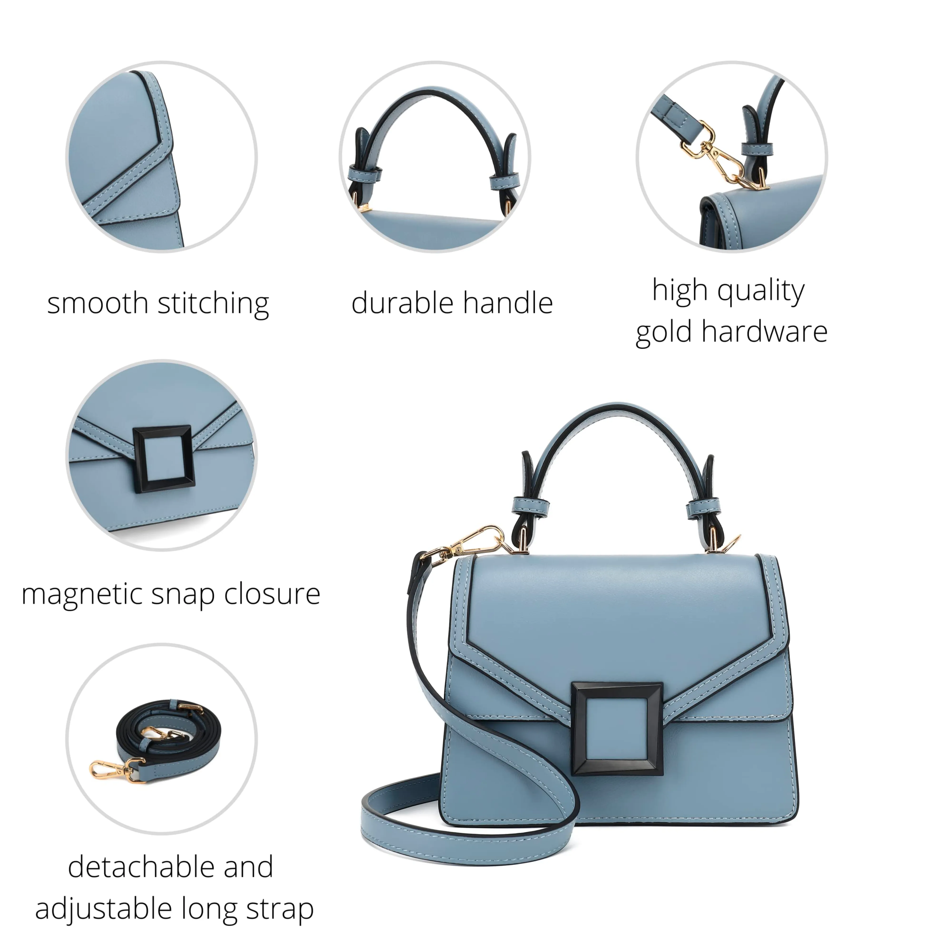 Top Handle Satchel Handbag H2086