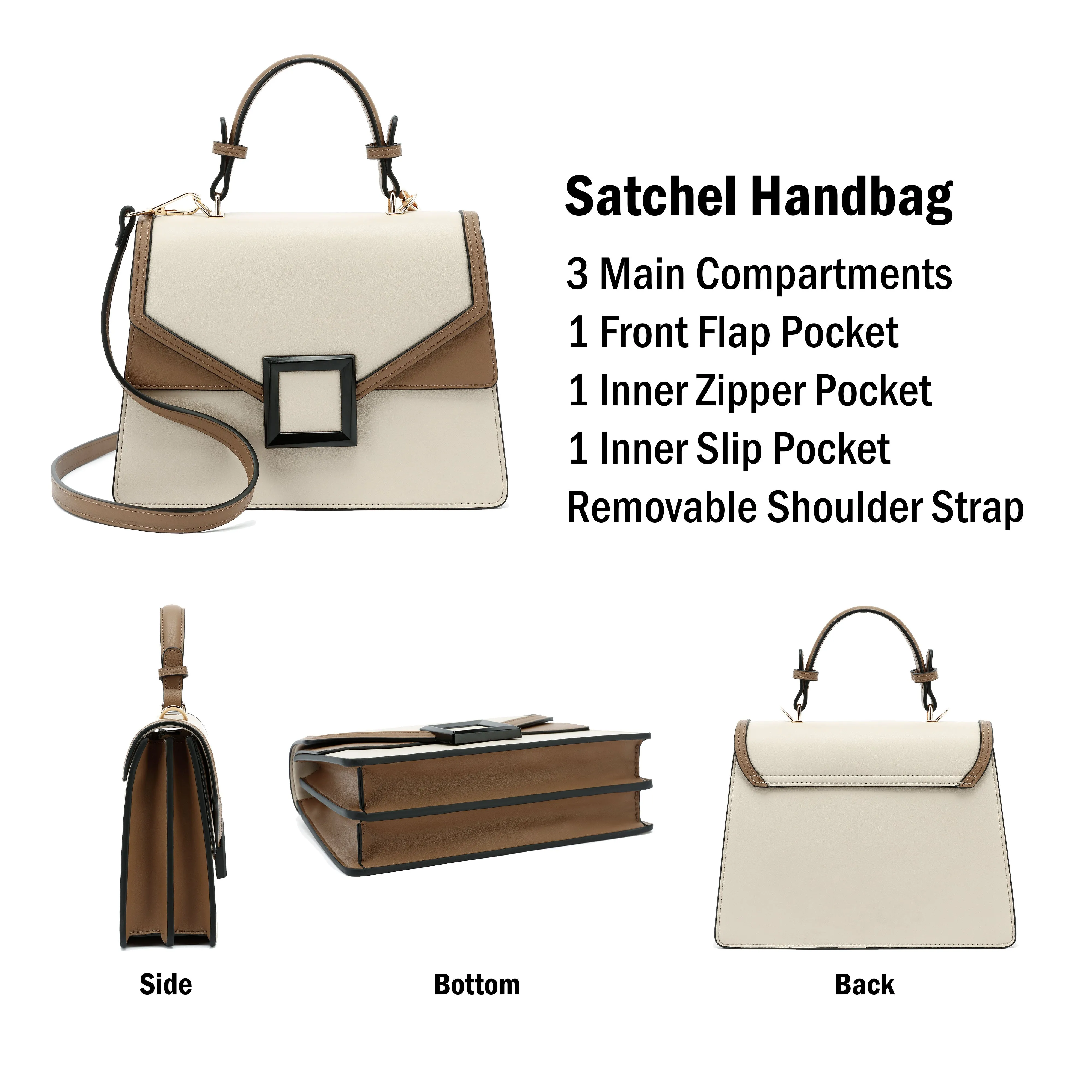 Top Handle Satchel Handbag H2086