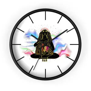 Yoga Spiritual Meditation Wall clock - Balance 888 Angel Number