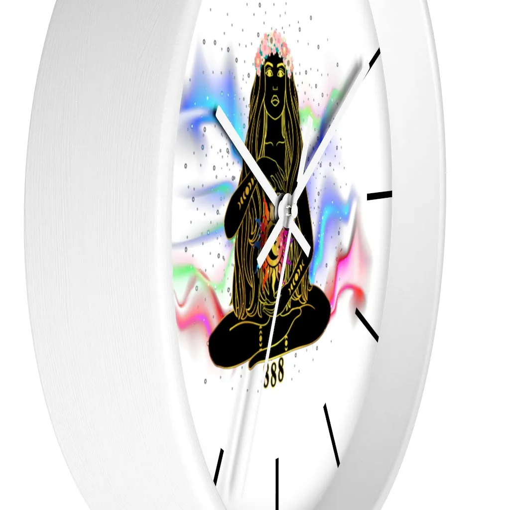 Yoga Spiritual Meditation Wall clock - Balance 888 Angel Number