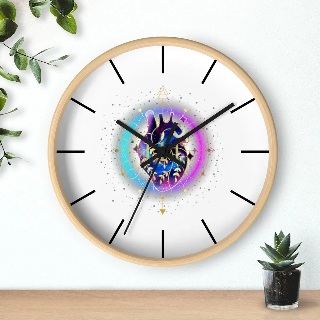 Yoga Spiritual Meditation Wall clock - Sacred Heart 111 Angel Number